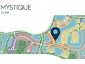 Community map highlighting available home sites, lakes, and community amentities at 4951 Ribbon Rock Cv, Lakewood Ranch, FL 34211
