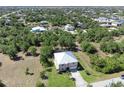 An aerial view showcases the home's location within a lush, green community at 14319 Morristown Ave, Port Charlotte, FL 33981