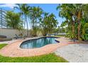 Private pool surrounded by tropical foliage and lounge chairs for relaxation at 3901 Pompano Se Dr, St Petersburg, FL 33705