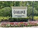 The welcoming community sign for Casablanca at Citrus Park, a Deed Restricted Community at 8901 Casablanca Way, Tampa, FL 33626