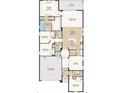 Detailed floor plan showcasing the layout of the home, including bedrooms, bathrooms, and living spaces at 1880 Longliner Loop, Wesley Chapel, FL 33543