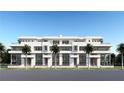 Striking modern home exterior featuring clean lines, expansive windows, and lush palm trees enhancing curb appeal at 85 Davis Blvd # D, Tampa, FL 33606