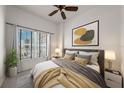 Inviting bedroom featuring a modern bed, stylish decor, and ample natural light at 700 S Harbour Island Blvd # 813, Tampa, FL 33602