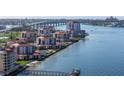 Waterfront condos with private docks and boat access featuring stunning water views and luxurious coastal living on a sunny day at 6051 Sun Blvd # 111, St Petersburg, FL 33715