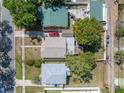 Aerial view of the property highlighting its lot size and proximity to neighboring homes at 633 47Th N Ave, St Petersburg, FL 33703
