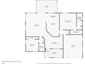 Detailed floor plan showcasing the layout of the home, including room dimensions and relationships at 1805 Granville Ln, Sun City Center, FL 33573