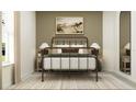 Inviting bedroom with soft lighting, a cozy rug, and rustic-chic decor at 12957 Shining Blue Nile Ln, Parrish, FL 34219