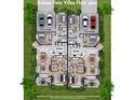 Detailed floor plan showcasing the layout of this twin villa including the kitchen, bedrooms, and living spaces at 2024 Sidney St, Clearwater, FL 33763
