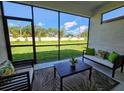 Relaxing screened patio with comfortable seating and views of the lush backyard at 2024 Sidney St, Clearwater, FL 33763