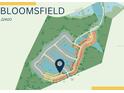 Bloomfield community map showcasing the neighborhood layout, amenities, and nearby lakes and wetlands at 2731 Winding Creek Trl, North Port, FL 34289