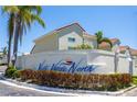 Attractive entrance with Vista Verde North signage, landscaping, and a well-maintained building at 6131 Bahia Del Mar Blvd # 240, St Petersburg, FL 33715