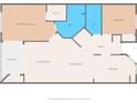 Detailed floor plan showcasing the layout of the home, including rooms and balcony at 1002 S Harbour Island Blvd # 1312, Tampa, FL 33602