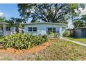 The house with beautifully landscaped front yard featuring lush greenery at 1821 20Th N Ave, St Petersburg, FL 33713