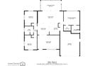 Floor plan showing layout of bedrooms, bathrooms, kitchen, living room, garage, and screened porch at 2972 E Vina Del Mar Blvd, St Pete Beach, FL 33706