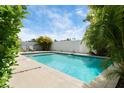 Inviting backyard pool area featuring palm trees, chaise lounges, and a serene water feature at 7608 Antilla St, Tampa, FL 33625