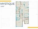 Layout of the home featuring four bedrooms, three bathrooms, a flex room, and an extended covered lanai at 17921 Nadine Pl, Nokomis, FL 34275