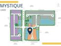 Community plot map showing lot locations, street names, and the relation of the home to nearby amenities at 17921 Nadine Pl, Nokomis, FL 34275