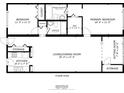 Detailed floor plan showcasing the layout of the home's two bedrooms, living spaces, and kitchen at 280 126Th Ave # 106, Treasure Island, FL 33706