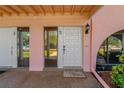 This entrance has a welcome mat, and is next to unit 2, each with its own front door at 357 8Th N Ave # 3, Tierra Verde, FL 33715