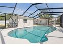 Screened in pool with a view of the exterior of the house and blue skies above at 7313 8Th N Ave, St Petersburg, FL 33710