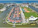 Aerial view of condos, pool, baseball fields and park in Madeira Beach, Florida at 337 Rex Pl # E, Madeira Beach, FL 33708