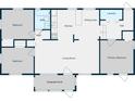 Detailed floor plan showcasing the layout with bedrooms, bathrooms, living areas, and screened porch at 4550 53Rd N Ave, St Petersburg, FL 33714