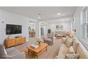 Bright living room with recessed lights, wood floors, and neutral decor offers a comfortable space at 4550 53Rd N Ave, St Petersburg, FL 33714