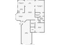 Detailed floor plan showcasing the layout of a two bedroom house at 4851 Leyte Ct, New Port Richey, FL 34655