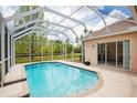 Relaxing pool with a screened enclosure and plenty of sunlight in backyard at 4608 Kilcoyne Ct, Lutz, FL 33558