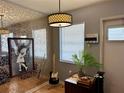 Bright room with a mirror wall, indoor plant, guitar and unique lighting fixture at 5875 18Th N St # 19, St Petersburg, FL 33714
