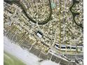 Aerial view showcasing neighborhood layout with proximity to beaches and canals, indicating prime location at 5430 Avenida Del Mare, Sarasota, FL 34242