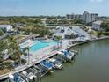 Community pool and boat docks provide a resort-style living experience with easy access to the bay at 11510 Shipwatch Dr # 1375, Largo, FL 33774