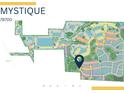 Community map illustrating neighborhood layout with lakes, amenities, and various housing sections highlighted at 29156 Coral Harbour Dr, Englewood, FL 34223