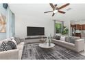 Dual sofas in a well-lit living room, offering comfortable seating at 16717 Myrtle Sand Dr, Wimauma, FL 33598