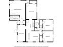 Detailed floor plan showcasing the layout with labeled rooms and bathroom locations for the home at 4105 W Bay Villa Ave, Tampa, FL 33611
