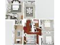 Three-dimensional floor plan offering a bird's eye view of the home's layout and furnishings at 4105 W Bay Villa Ave, Tampa, FL 33611