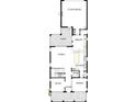 Layout of the first floor with the entry, study, dining, kitchen, Gathering, lanai and 2-car garage at 5001 21St N Ave, St Petersburg, FL 33710
