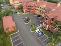 Overhead shot of a condo complex parking area, showing assigned and guest parking at 2741 Via Cipriani # 931A, Clearwater, FL 33764