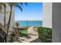 Beautiful walkway surrounded by lush tropical landscaping leading towards the waterfront at 6265 Sun Blvd # 107, St Petersburg, FL 33715