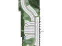 Community map of homesites with dry ponds, landscaping, and cul-de-sac courts, offering a serene living at 12400 Gust Ct, Hudson, FL 34669