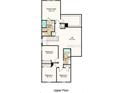 Detailed upper floor plan showcasing primary suite, three additional bedrooms, loft, and two full baths at 12400 Gust Ct, Hudson, FL 34669