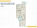 Seagrove floor plan showcasing the layout of the owner's suite, gathering room, cafe and more at 27153 Capri Shores Cir, Englewood, FL 34223