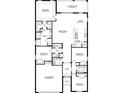 The floor plan provides a detailed layout of the home, including bedrooms, bathrooms, kitchen, living spaces, and lanai at 33581 Elm Hill Br, Wesley Chapel, FL 33545