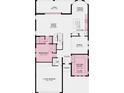 Layout of first floor including 2 car garage, foyer, study, kitchen, dining, and great room at 3410 Lumber Falls Dr, Plant City, FL 33565