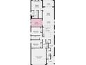 Detailed floor plan showing the layout of the house, including bedrooms, kitchen, and living spaces at 821 Steel Dr, Apollo Beach, FL 33572