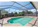 Screened-in pool area, featuring ample space for seating and lounging for backyard fun and relaxation at 12215 Adventure Dr, Riverview, FL 33579