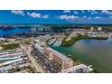 Panoramic aerial view of the community, featuring coastal landscapes, waterways, and urban development at 1847 Shore S Dr # 204, South Pasadena, FL 33707