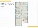 Detailed floor plan showcasing the layout of this Mystique model home, highlighting the owner's suite, bedrooms, and open-concept living areas at 29152 Coral Harbour Dr, Englewood, FL 34223