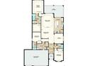 Detailed floor plan showcasing the layout of the home with bedrooms, bathrooms, and open living spaces at 29936 Rusco Ct, Wesley Chapel, FL 33543