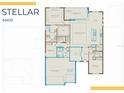 Floor plan featuring the layout of the house, including the rooms, bathrooms, and garages at 10388 Sun Isle Dr, Englewood, FL 34223